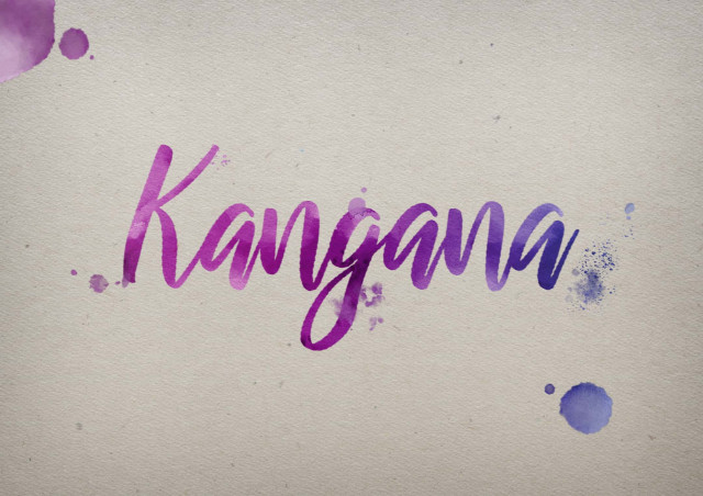 Free photo of Kangana Watercolor Name DP