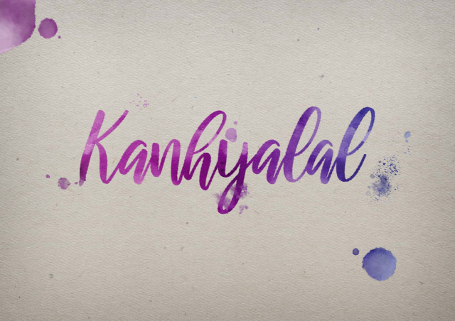 Free photo of Kanhyalal Watercolor Name DP