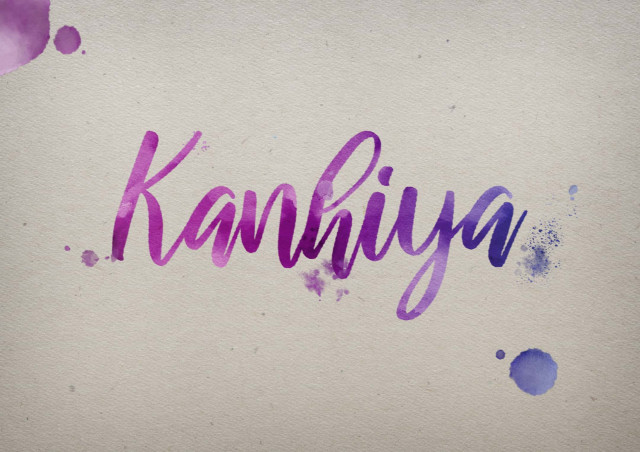 Free photo of Kanhiya Watercolor Name DP