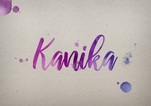 Free photo of Kanika Watercolor Name DP