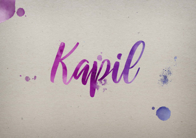 Free photo of Kapil Watercolor Name DP