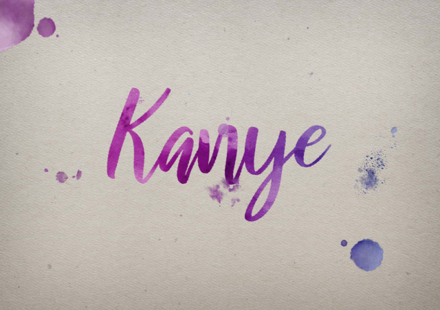 Free photo of Kanye Watercolor Name DP