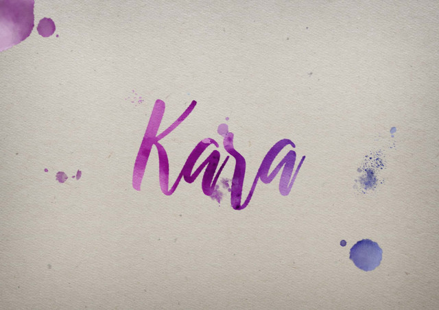 Free photo of Kara Watercolor Name DP