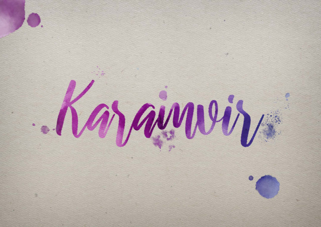 Free photo of Karamvir Watercolor Name DP