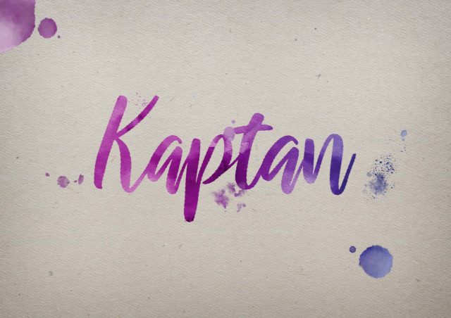Free photo of Kaptan Watercolor Name DP