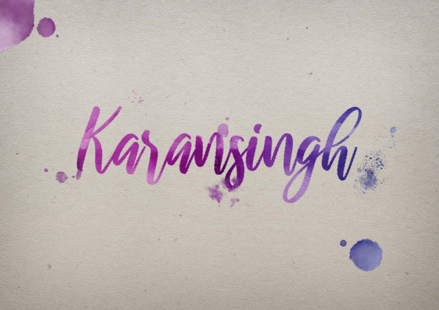 Free photo of Karansingh Watercolor Name DP
