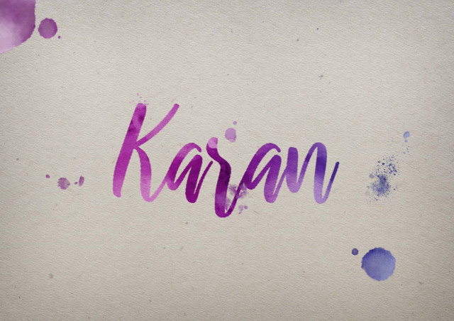 Free photo of Karan Watercolor Name DP