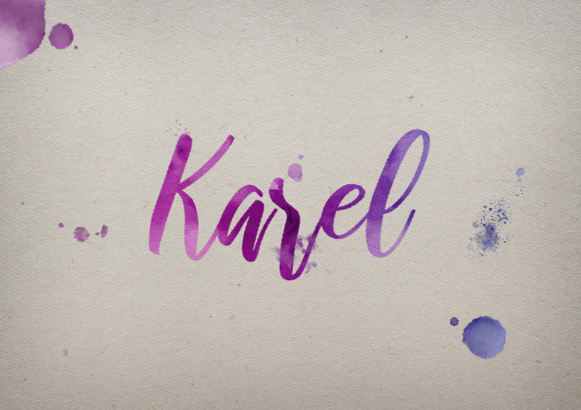 Free photo of Karel Watercolor Name DP