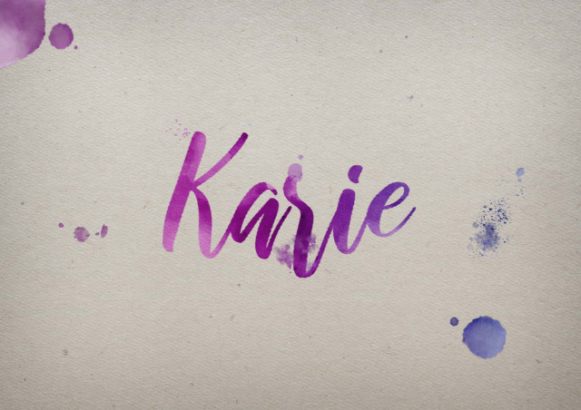 Free photo of Karie Watercolor Name DP