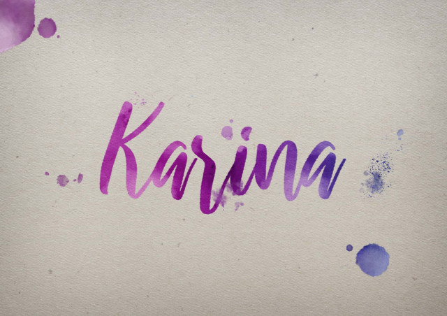 Free photo of Karina Watercolor Name DP