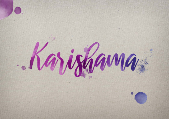 Free photo of Karishama Watercolor Name DP