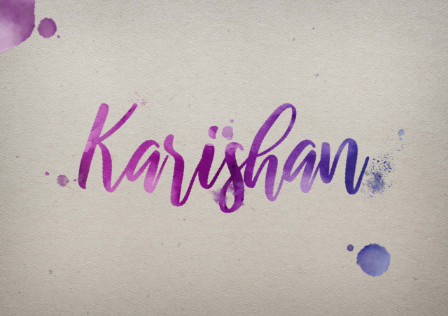 Free photo of Karishan Watercolor Name DP