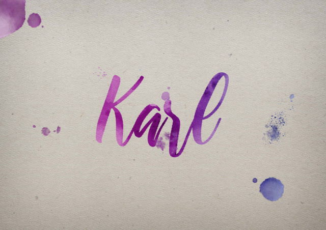 Free photo of Karl Watercolor Name DP