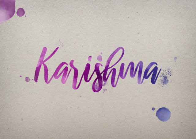 Free photo of Karishma Watercolor Name DP