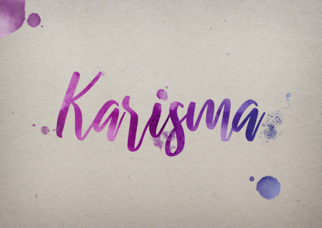 Free photo of Karisma Watercolor Name DP