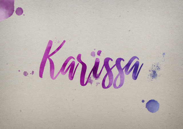 Free photo of Karissa Watercolor Name DP