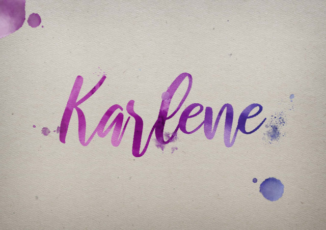 Free photo of Karlene Watercolor Name DP