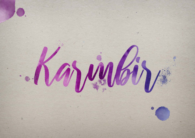 Free photo of Karmbir Watercolor Name DP
