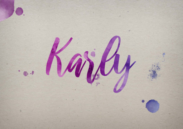 Free photo of Karly Watercolor Name DP