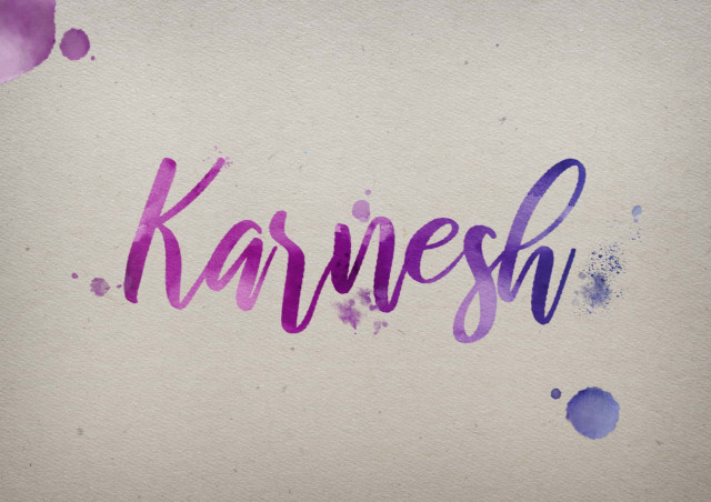 Free photo of Karnesh Watercolor Name DP