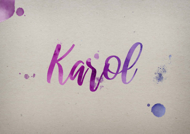 Free photo of Karol Watercolor Name DP