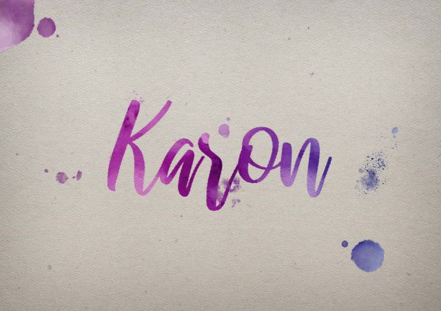 Free photo of Karon Watercolor Name DP