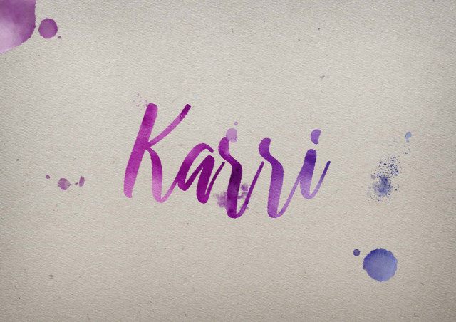 Free photo of Karri Watercolor Name DP