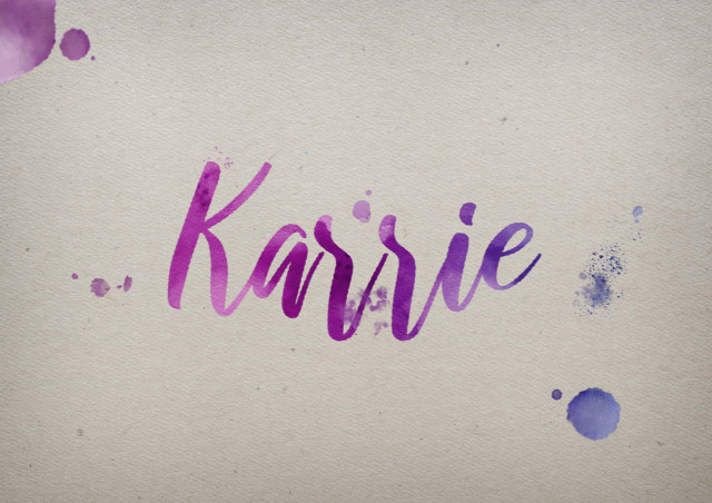 Free photo of Karrie Watercolor Name DP