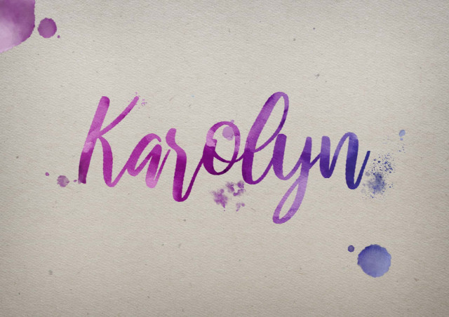 Free photo of Karolyn Watercolor Name DP