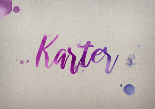 Free photo of Karter Watercolor Name DP