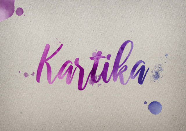 Free photo of Kartika Watercolor Name DP