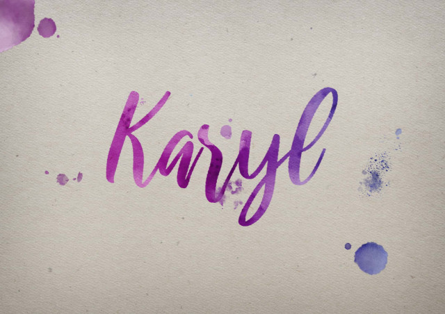 Free photo of Karyl Watercolor Name DP