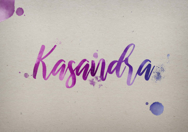 Free photo of Kasandra Watercolor Name DP