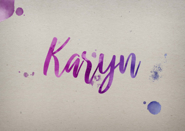 Free photo of Karyn Watercolor Name DP