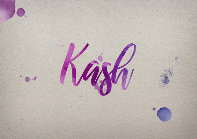 Free photo of Kash Watercolor Name DP