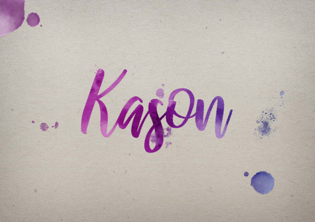 Free photo of Kason Watercolor Name DP