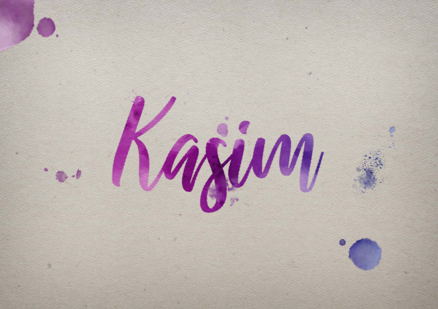 Free photo of Kasim Watercolor Name DP