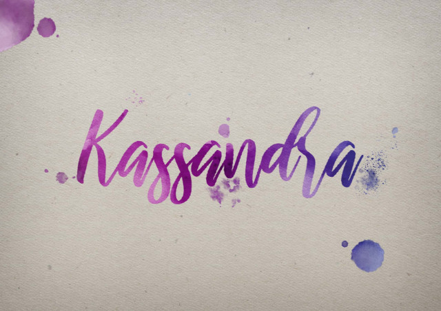 Free photo of Kassandra Watercolor Name DP