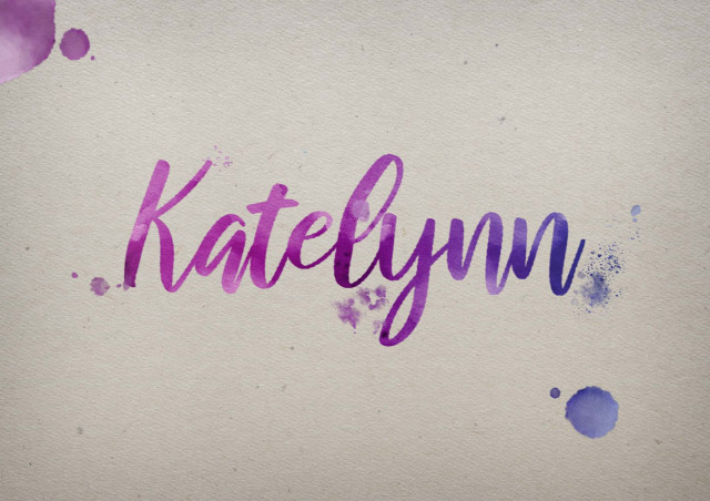 Free photo of Katelynn Watercolor Name DP