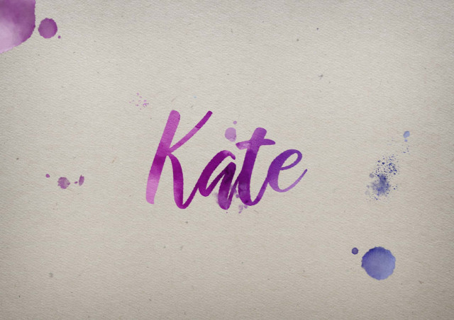 Free photo of Kate Watercolor Name DP