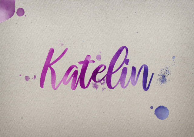 Free photo of Katelin Watercolor Name DP