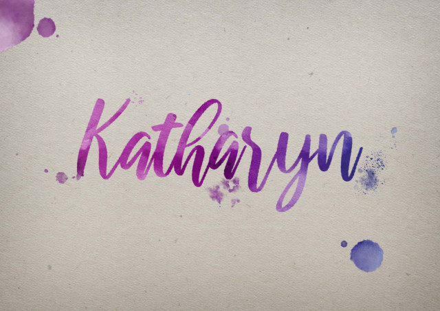 Free photo of Katharyn Watercolor Name DP