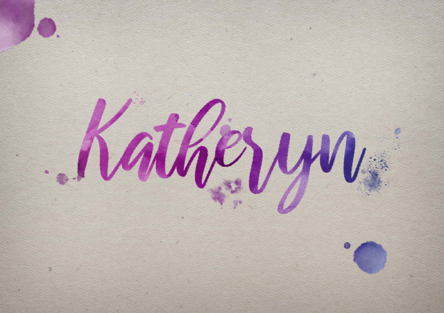 Free photo of Katheryn Watercolor Name DP