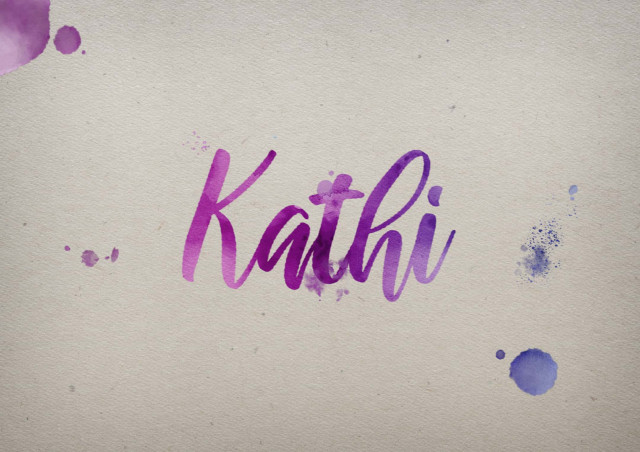 Free photo of Kathi Watercolor Name DP