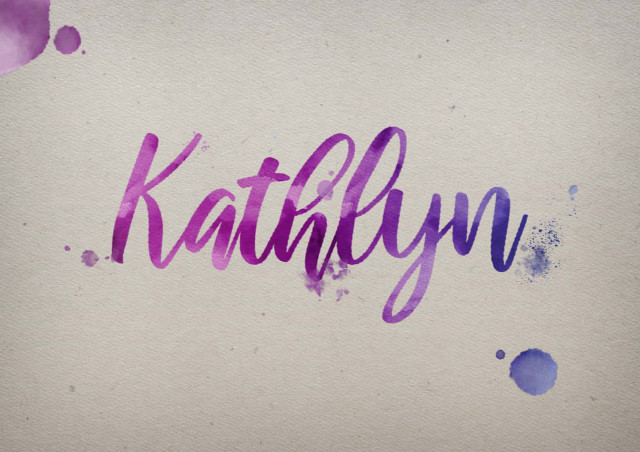 Free photo of Kathlyn Watercolor Name DP