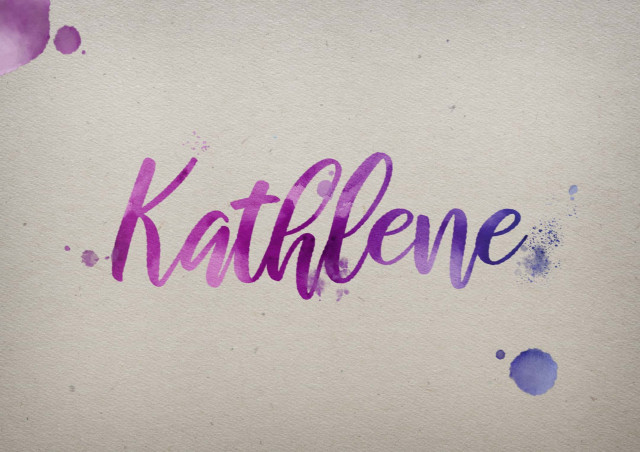 Free photo of Kathlene Watercolor Name DP