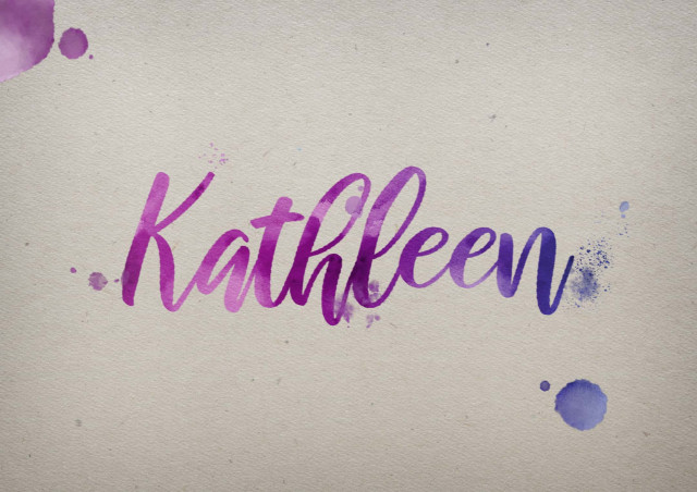 Free photo of Kathleen Watercolor Name DP