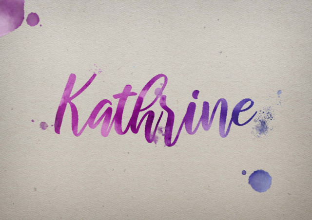 Free photo of Kathrine Watercolor Name DP