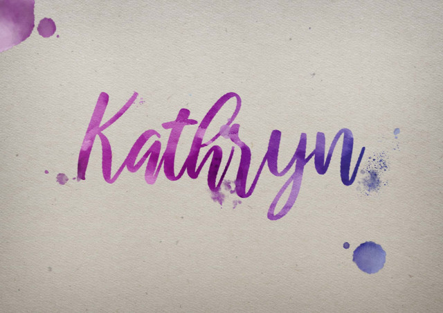 Free photo of Kathryn Watercolor Name DP