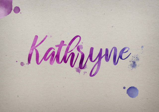 Free photo of Kathryne Watercolor Name DP